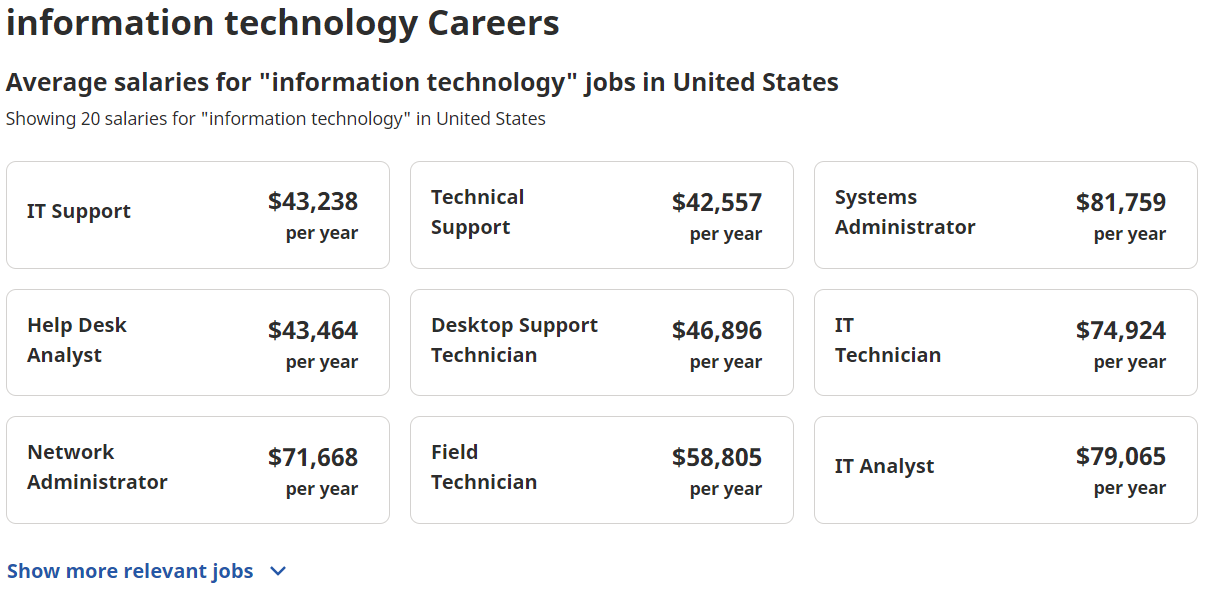 “Getting a Good Job in America” Part 5 – Information Technology (IT ...